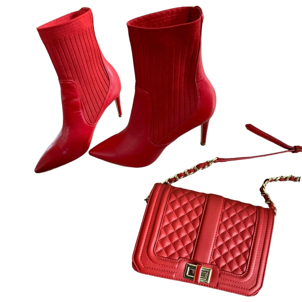 Guess Booties & Bag Set